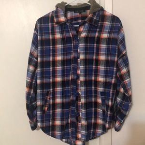 A plaid flannel. Very warm and good condition